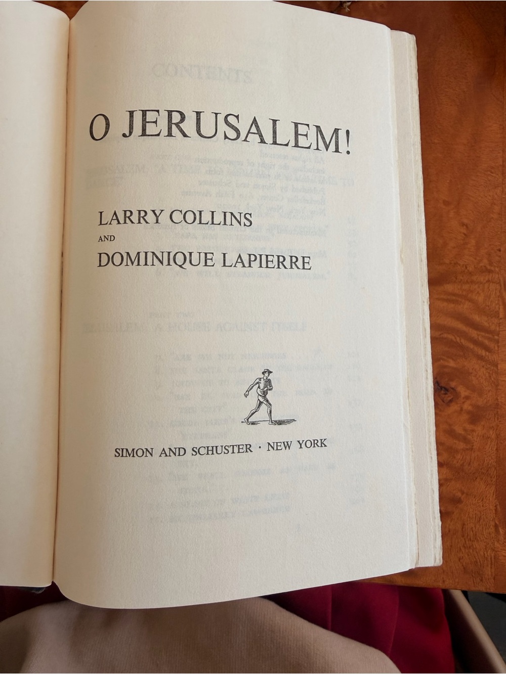 O Jerusalem! Larry Collins Dominique Lapierre 1972 Hardcover Book Club Edition